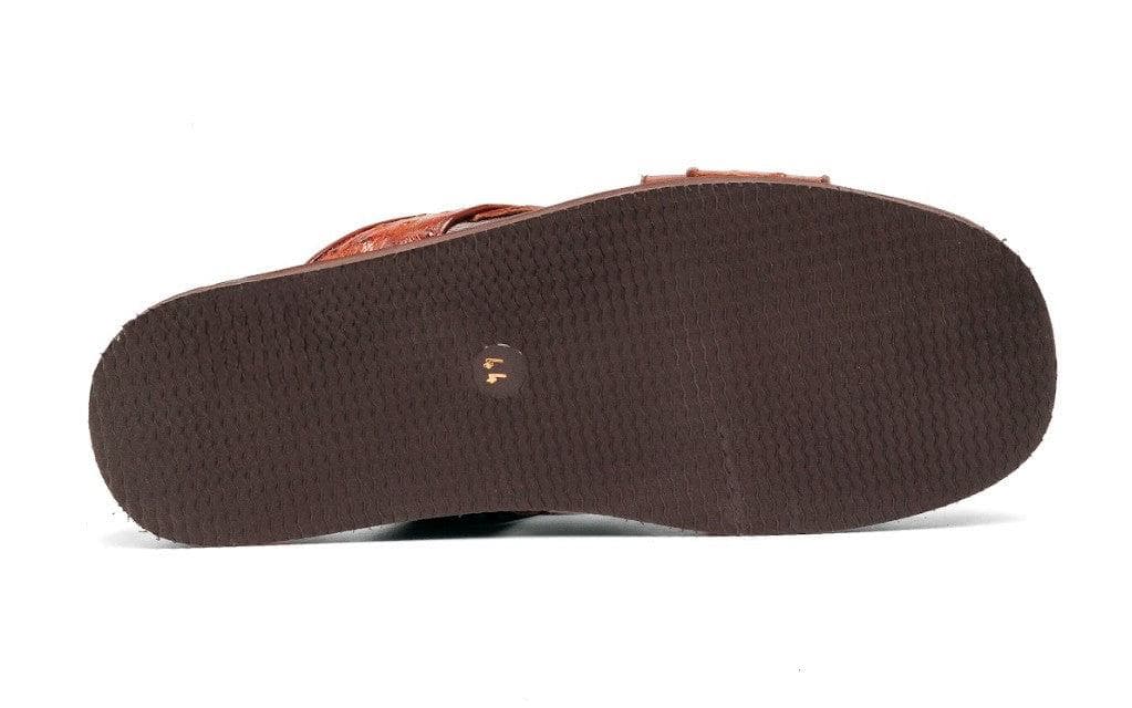 C Collection Ostrich Calfskin Sandal - Tan