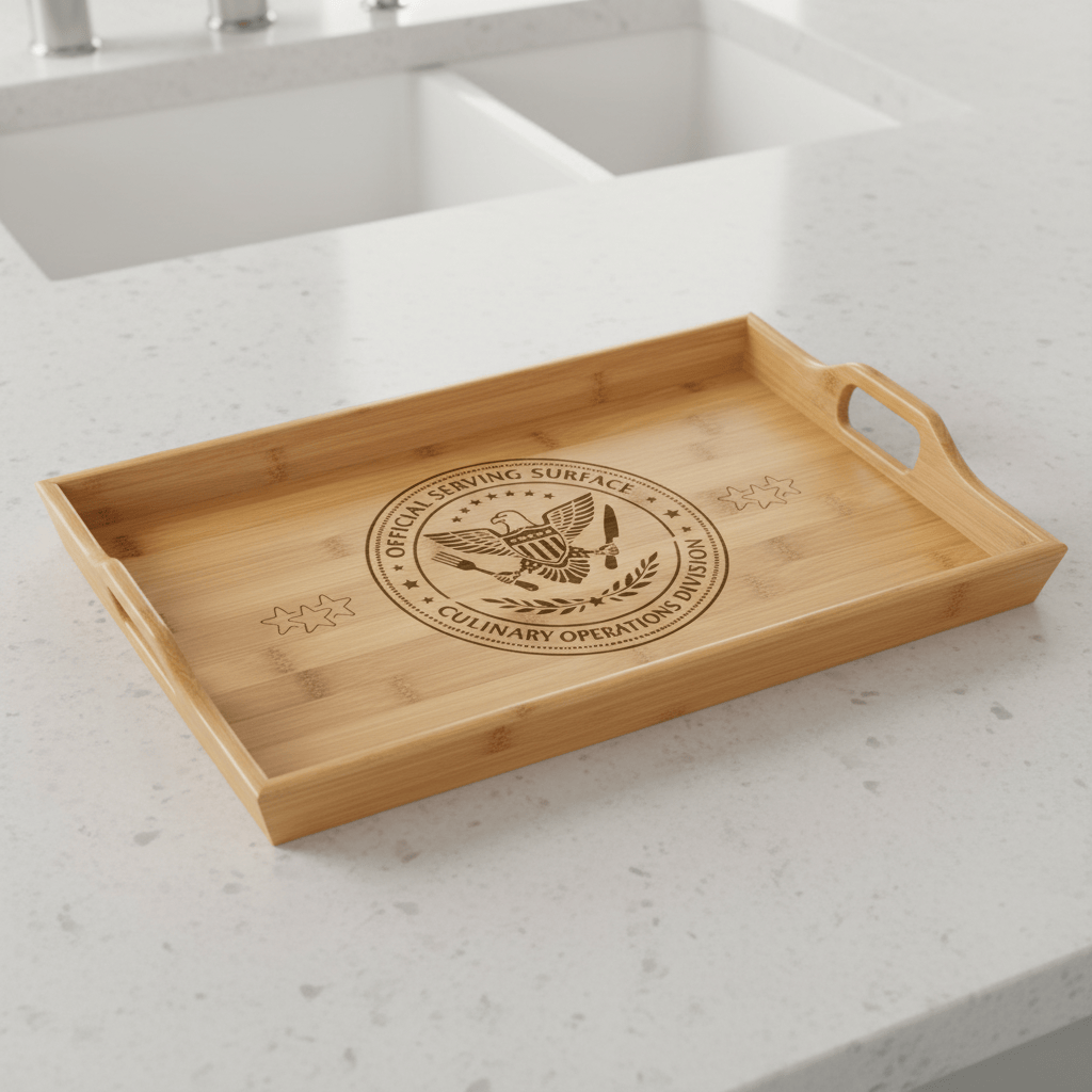 Official Serving Surface Bamboo Tray — Culinary Operations Division