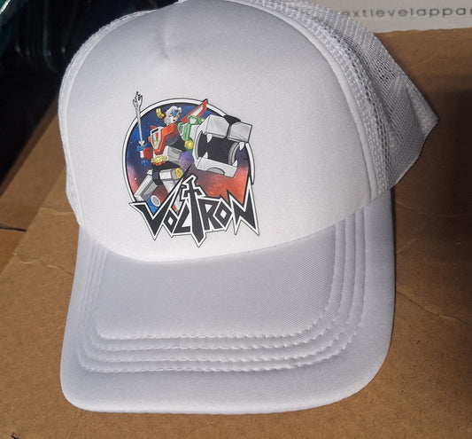 Adjustable Trucker Baseball Hat Cap Featuring Voltron Defender of the Universe Design