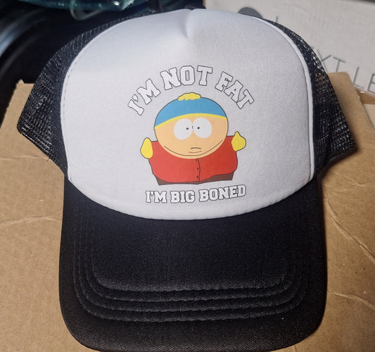 Adjustable Trucker Baseball Cap "Cartman I'm Not Fat I'm Big Boned" South Park