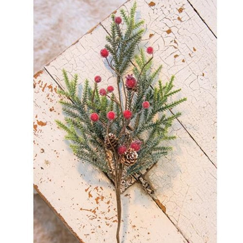 Mountain Pine with Berries Spray 18" (Pack of 4)