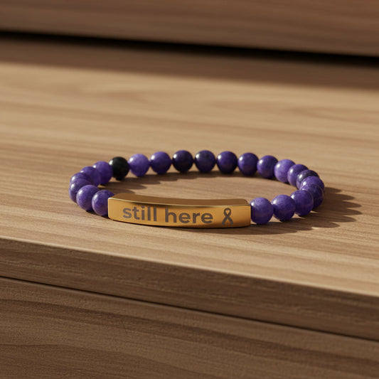 Still Here – Sodalite Bead Awareness Bracelet