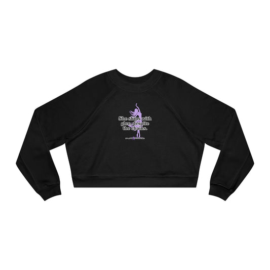 She Skips with Glee Women's Cropped Fleece Pullover