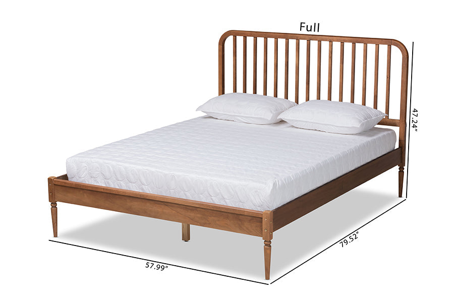 Baxton Studio Neilan Modern and Contemporary Walnut Brown Finished Wood Queen Size Platform Bed