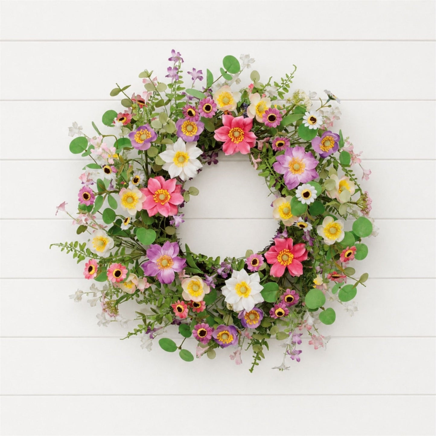 Mixed Wildflower Floral Wreath 22"D