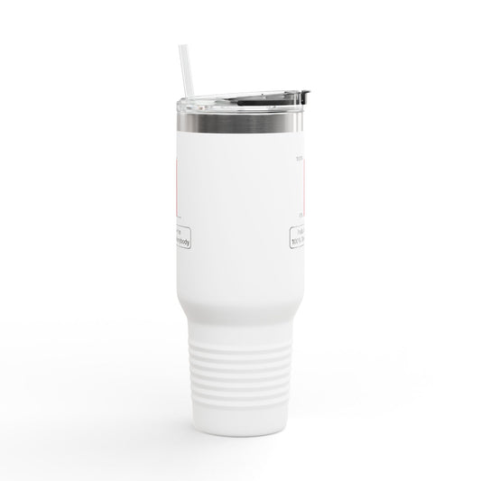 “Polls Are In—I'm 100% Tired of Everybody” 40oz Parody Travel Mug