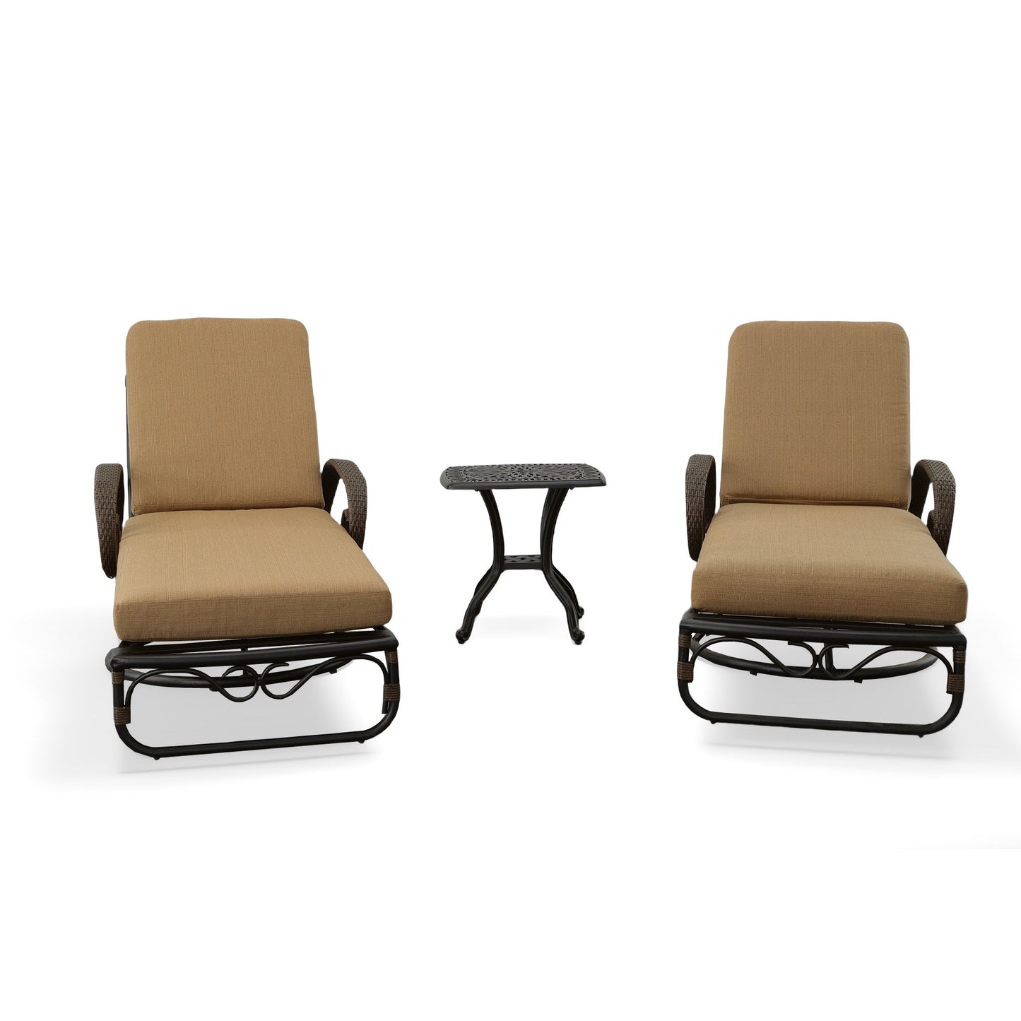 Grand Bonaire Weave Swivel Chaise Lounge Set of 3