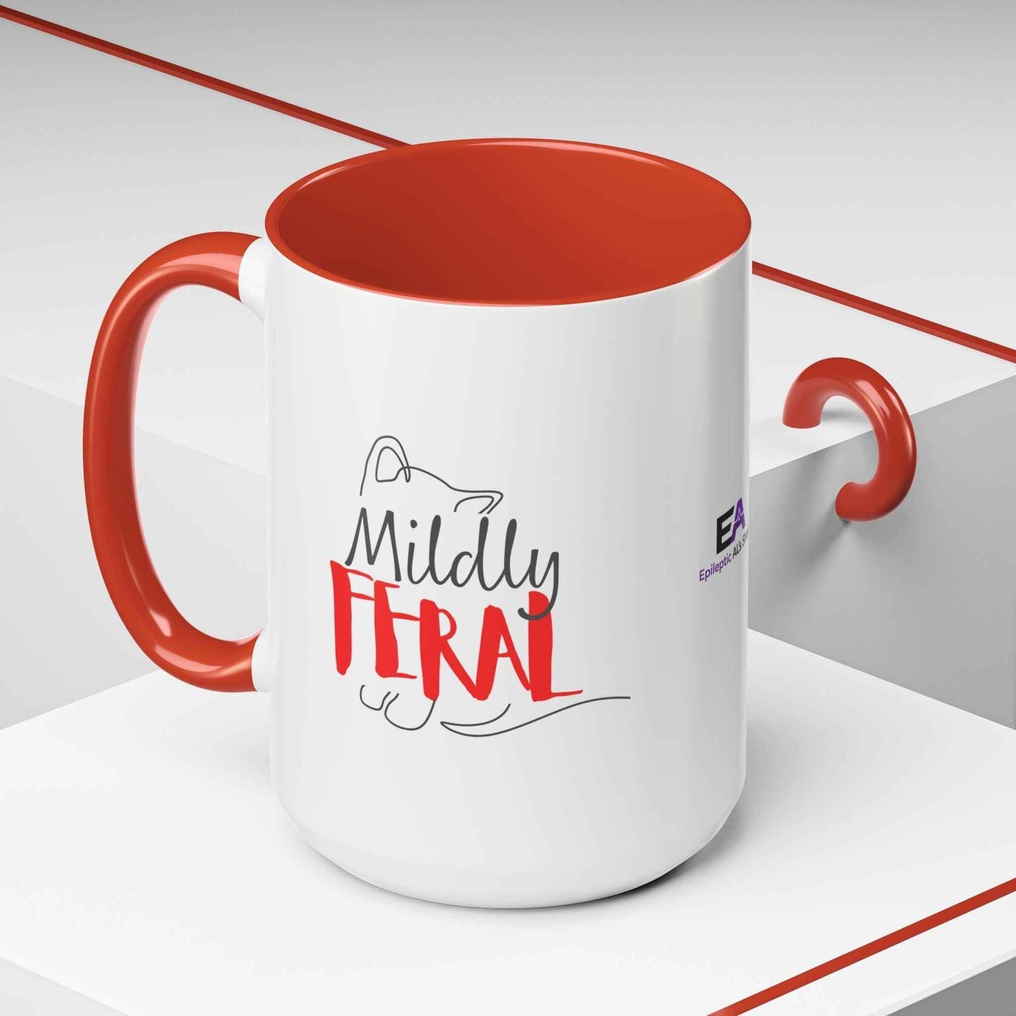 Mildly Feral Accent Mug — Morning Mood, Accurately Labeled