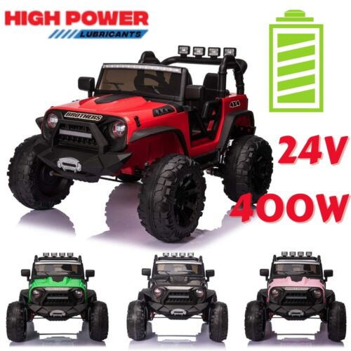 12V/24V Battery-Powered Jeep with High-Power Wheels and Music for Endless Fun!