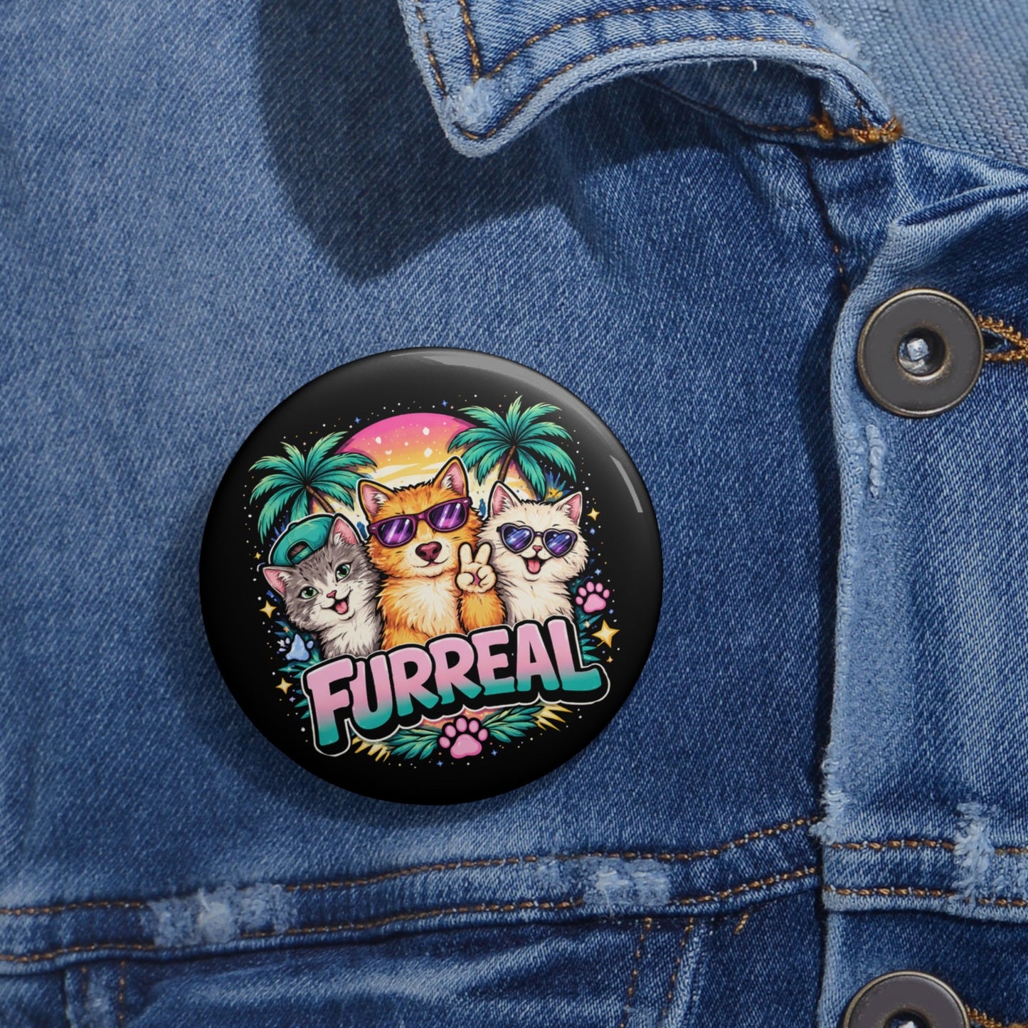 Furreal Pinback Button