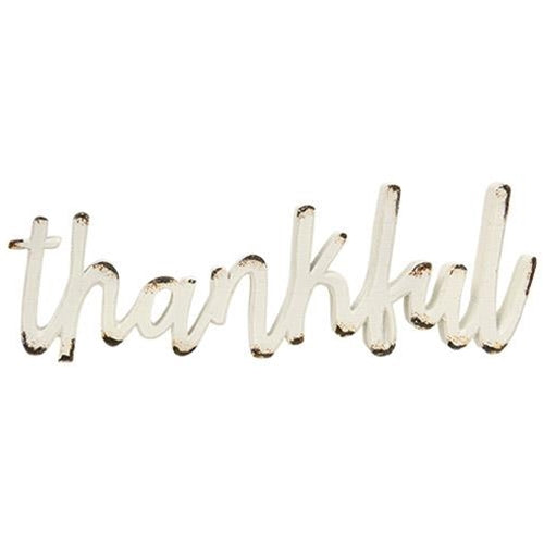 Thankful Resin Sitter (Pack of 4)