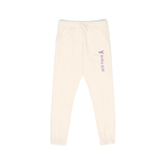 Still Here – Unisex Garment-Dyed Fleece Sweatpants