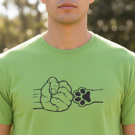 Fist Bump Paw Bump Tee | Cat Lover Graphic Shirt