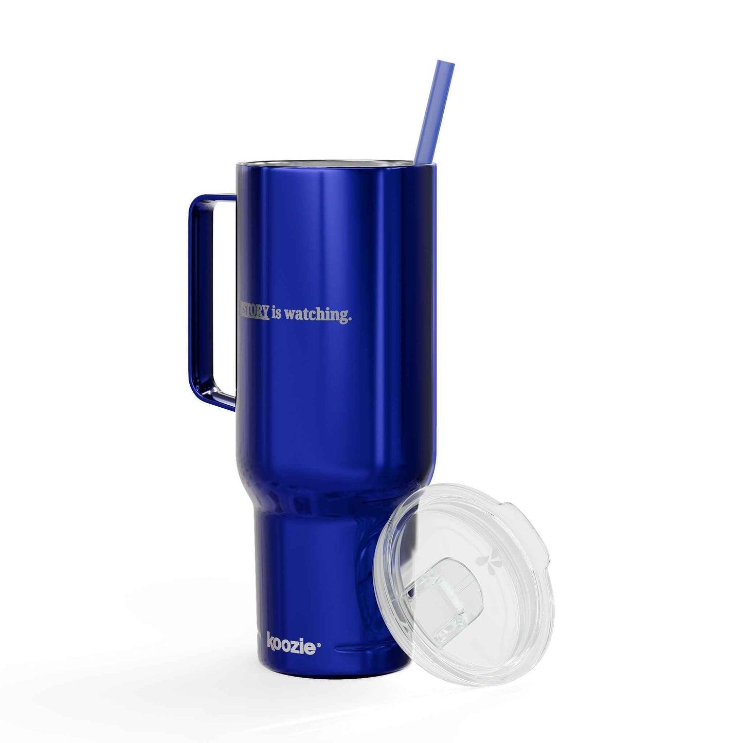 History Is Watching 40oz Insulated Tumbler – Engraved Travel Mug with Handle