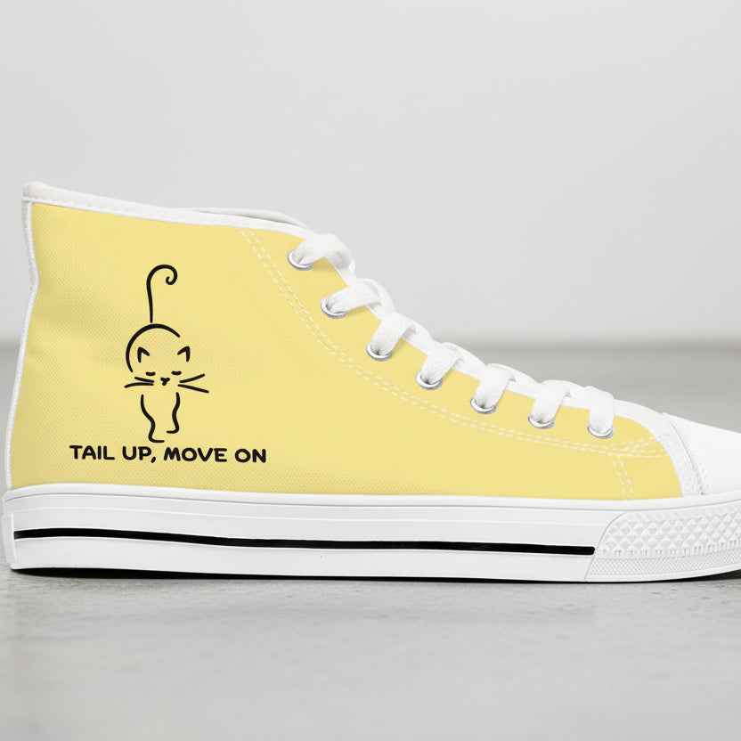Tail Up, Move On High-Top Canvas Sneakers