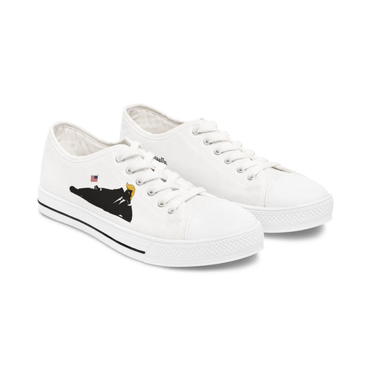 Confidence, Casually – Political Parody Low Top Sneakers for Women