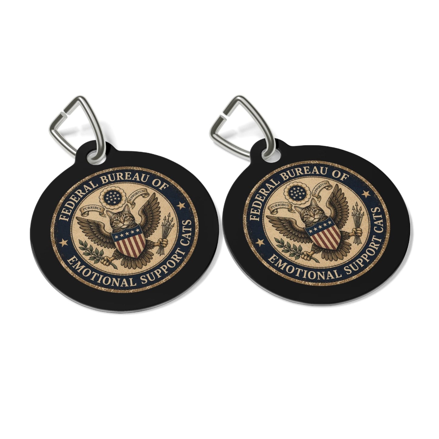 Federal Bureau of Emotional Support Cats Pet Tag