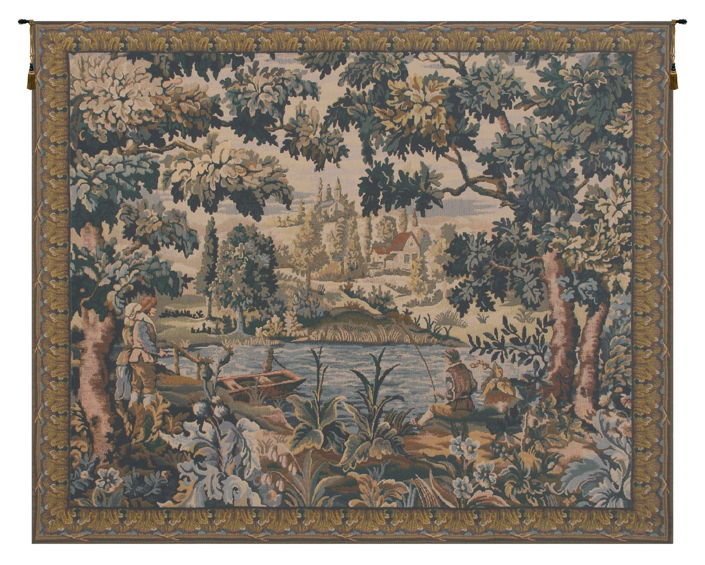 Paysage Flamand Village Belgian Tapestry Wall Art