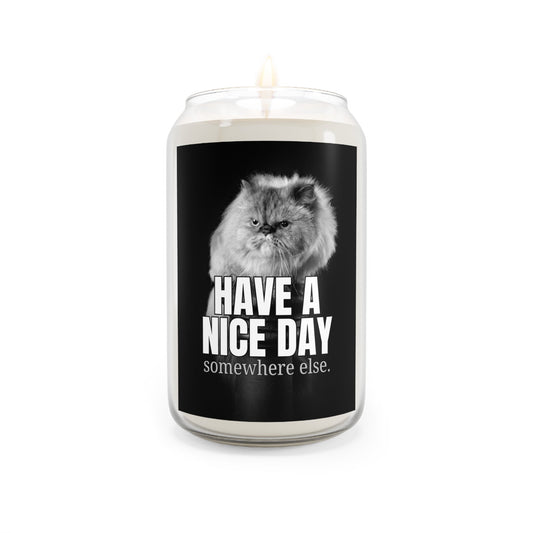 Have a Nice Day Somewhere Else Candle | Funny Cat Soy Candle