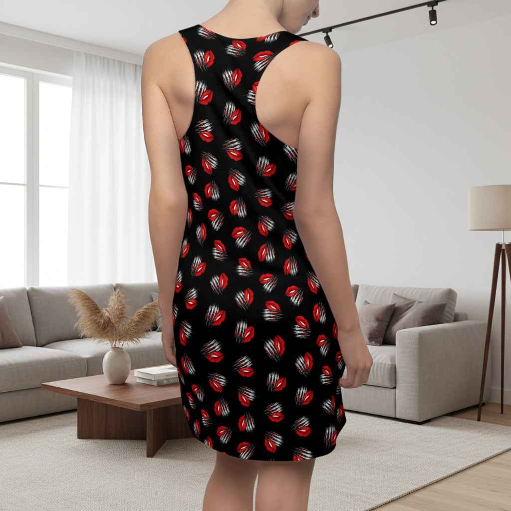 Soft Face, Sharp Claws Racerback Dress – Cute Meets Consequences