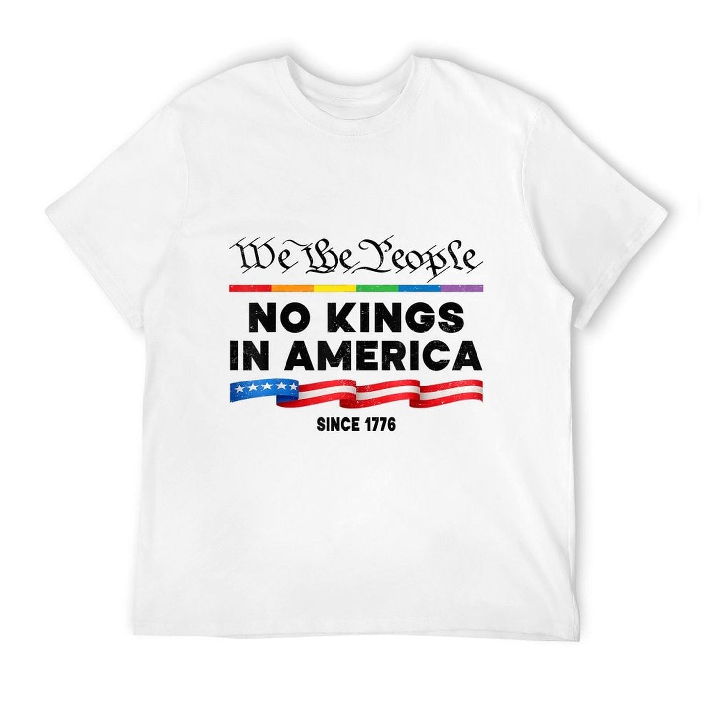 No Kings In America We The People Political Protest 4th July Stretchy T-Shirt