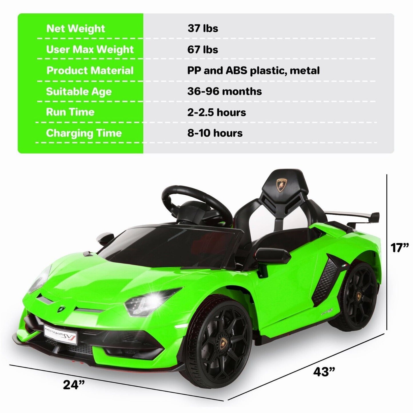 12V/24V Electric Kids Ride On Jeep with Music and Remote Control - A+ Quality