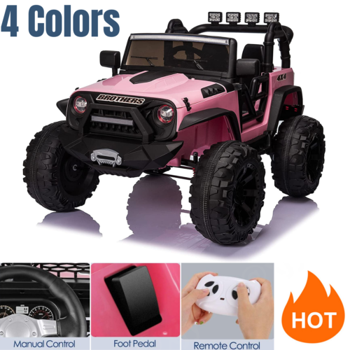 2-Seater Kids Electric Car with Parental Remote Control - 24V Ride On Truck for Endless Fun!