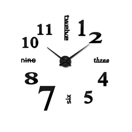 2021 Fashion 3D Big Size Wall Clock Mirror Sticker Large 3D Frameless Wall Clock Stickers Wall Decoration for Living Room Bedroom Office Brief Living Decor Room Wall Clock Modern Design Silent Acrylic