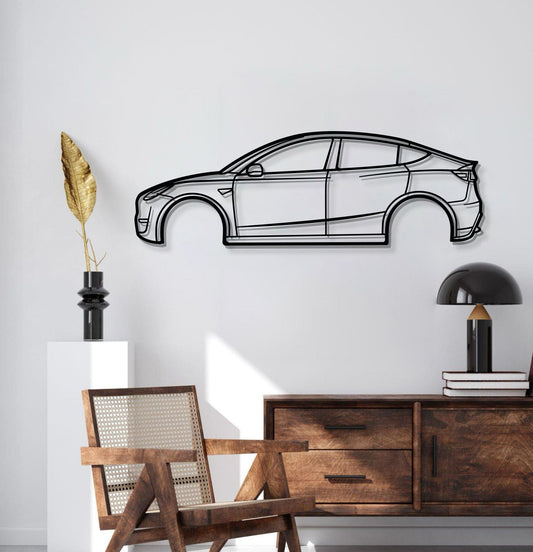 2022 Model Y Metal Car Wall Art - MT0798