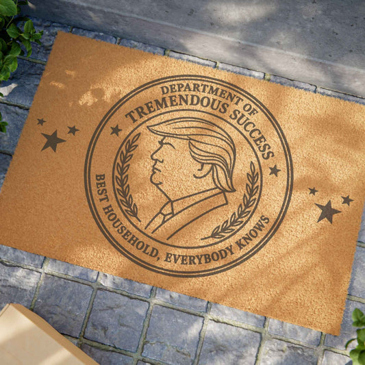 Department of Tremendous Success Doormat – Best Household, Everybody Knows – Faux Seal Welcome Mat