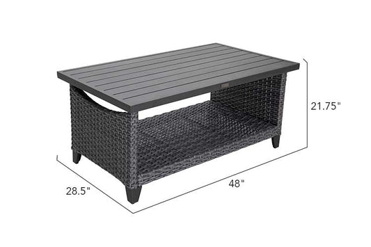 Lassen Wicker Coffee Table