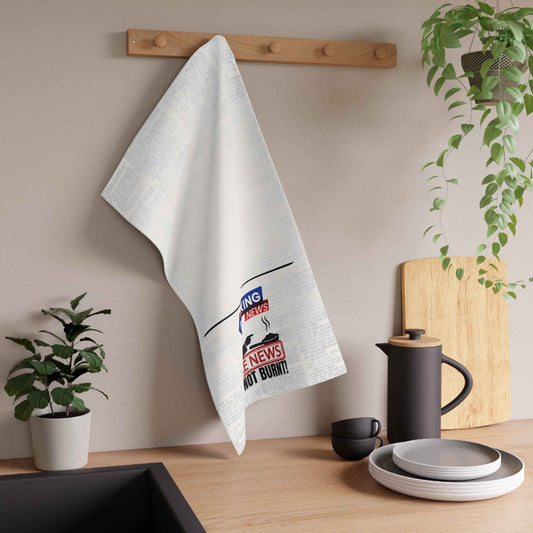 Fake News It’s Not Burnt Tea Towel | Funny Political Parody Kitchen Towel