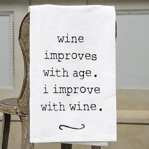 Wine Improves Dish Towel (Pack of 4)
