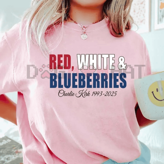 "Red White & Blueberries" Graphic Tee – Patriotic Summer Apparel, Unisex Casual Shirt