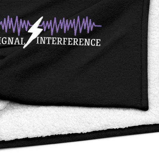 Signal Interference Sherpa Blanket – Epilepsy Awareness Throw – Subtle Purple Wave Blanket