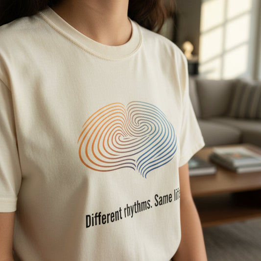 Different Rhythms. Same Life. — Epilepsy Awareness Unisex T-Shirt