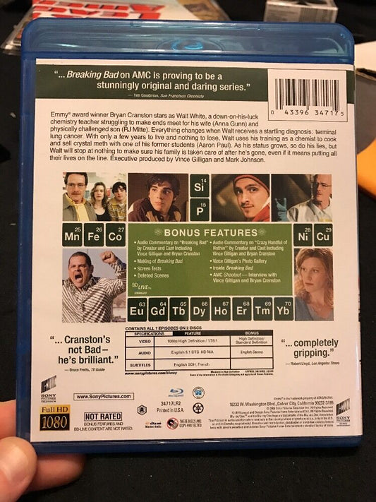 Breaking Bad: The Complete First Season (Blu-ray Disc, 2010, 2-Disc Set)
