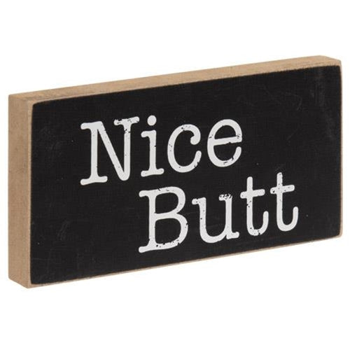 Toilet Wood Block Sign 2 Asstd. (Pack of 4)
