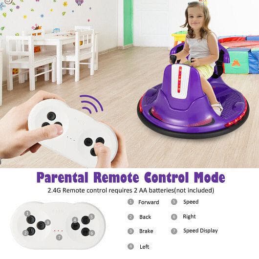 360?° Spin Electric Ride On Car for Kids and Toddlers - Fun Bumper Car Experience!