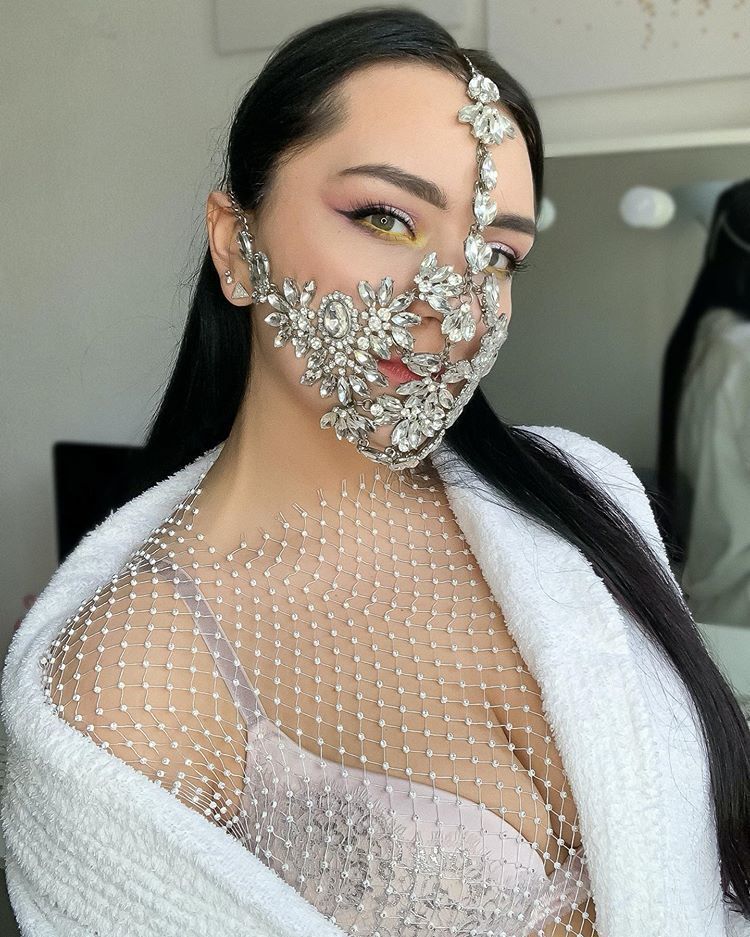 Rhinestone Facemask