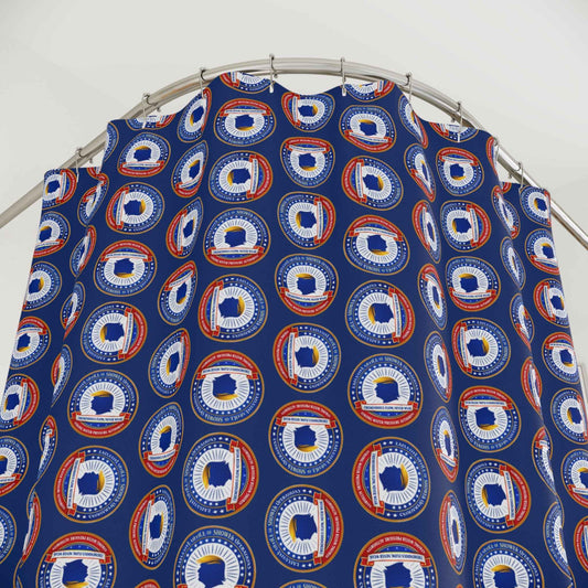 Executive Office of Shower Operations Curtain – Patriotic Faux Seal Shower Curtain