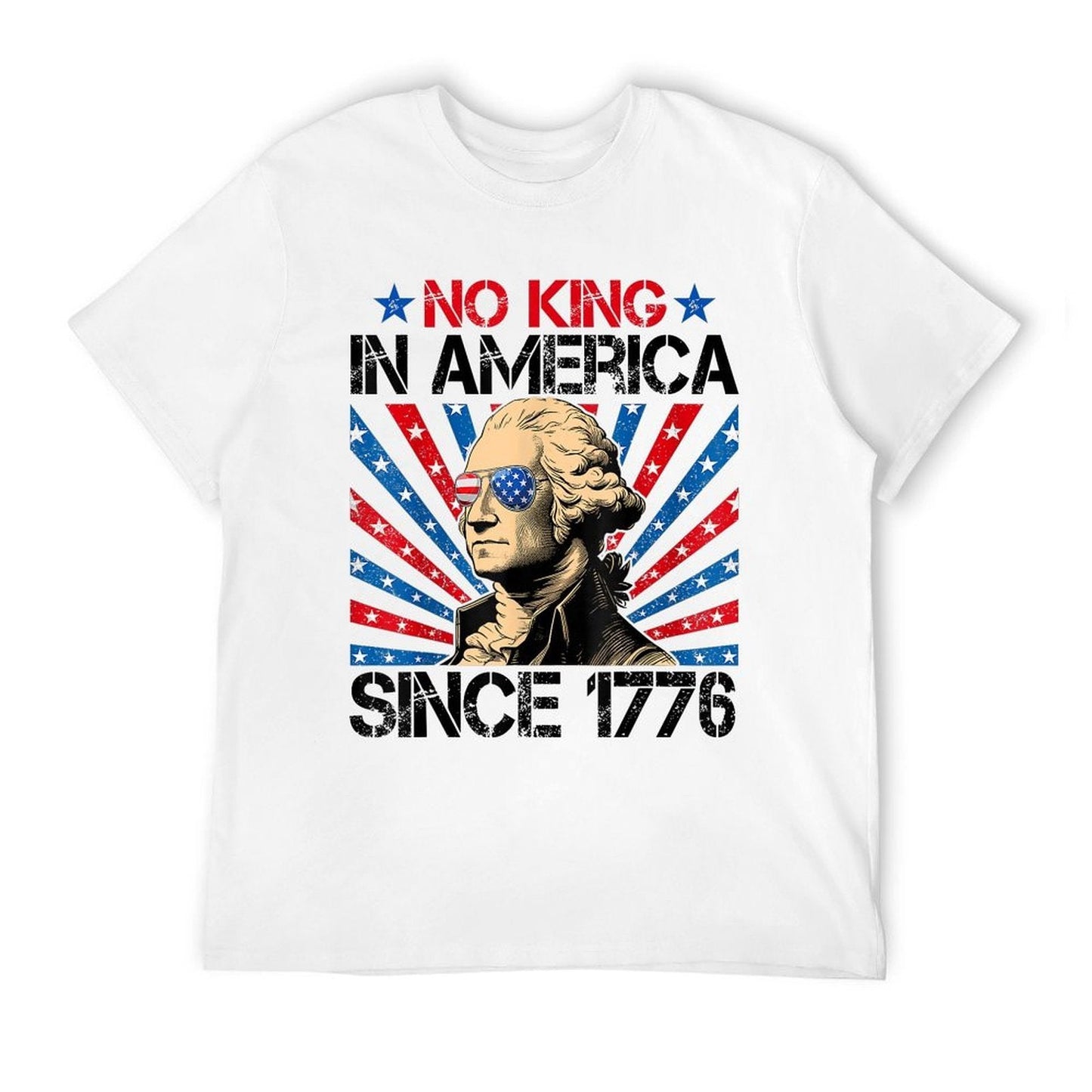 No Kings in America Since 1776 Distressed Vintage USA Durable T-Shirt