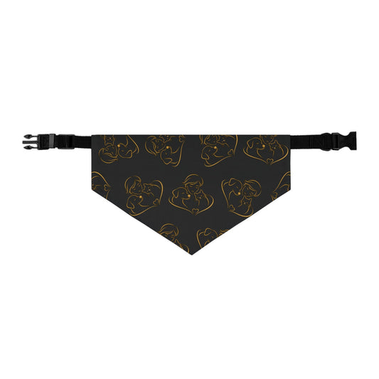 Love Line Art Dog Bandana – Person, Dog & Cat Design