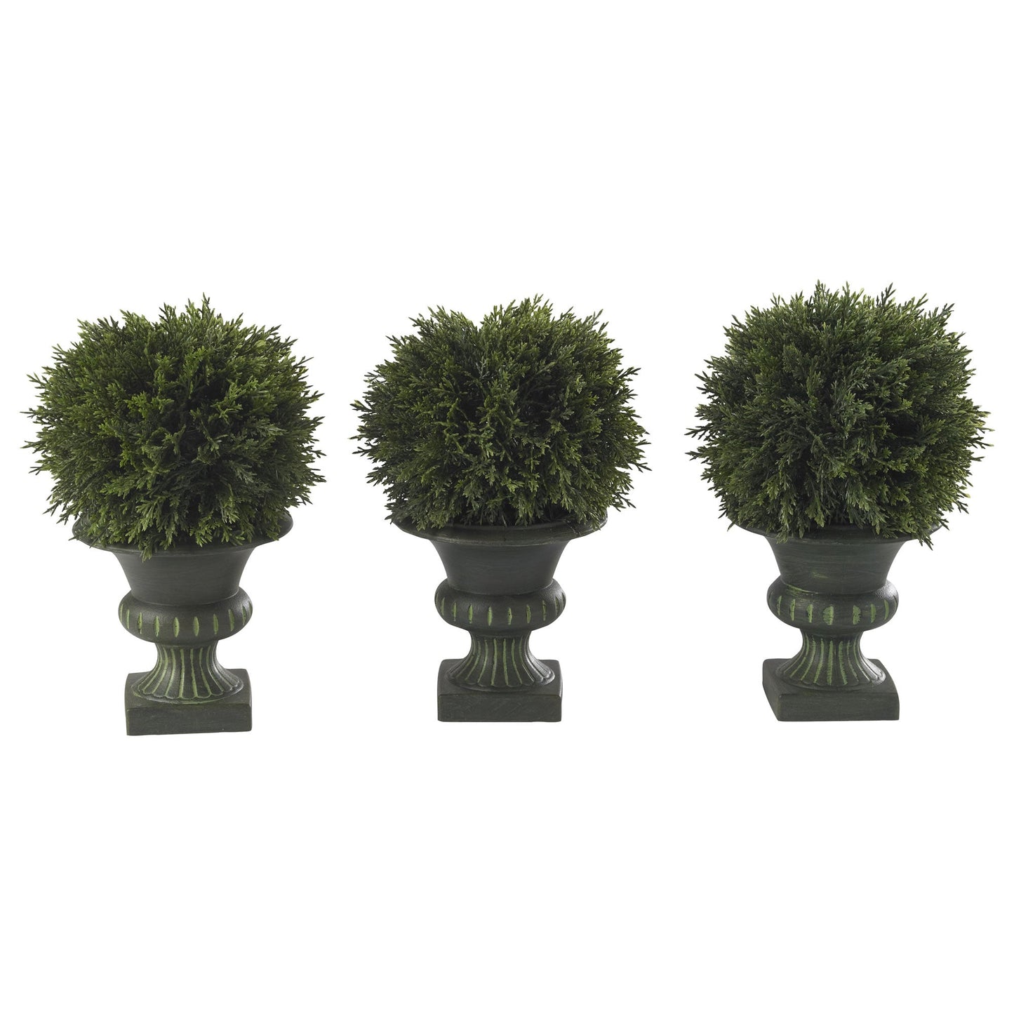 9" Cedar Ball Topiary (Set of 3)