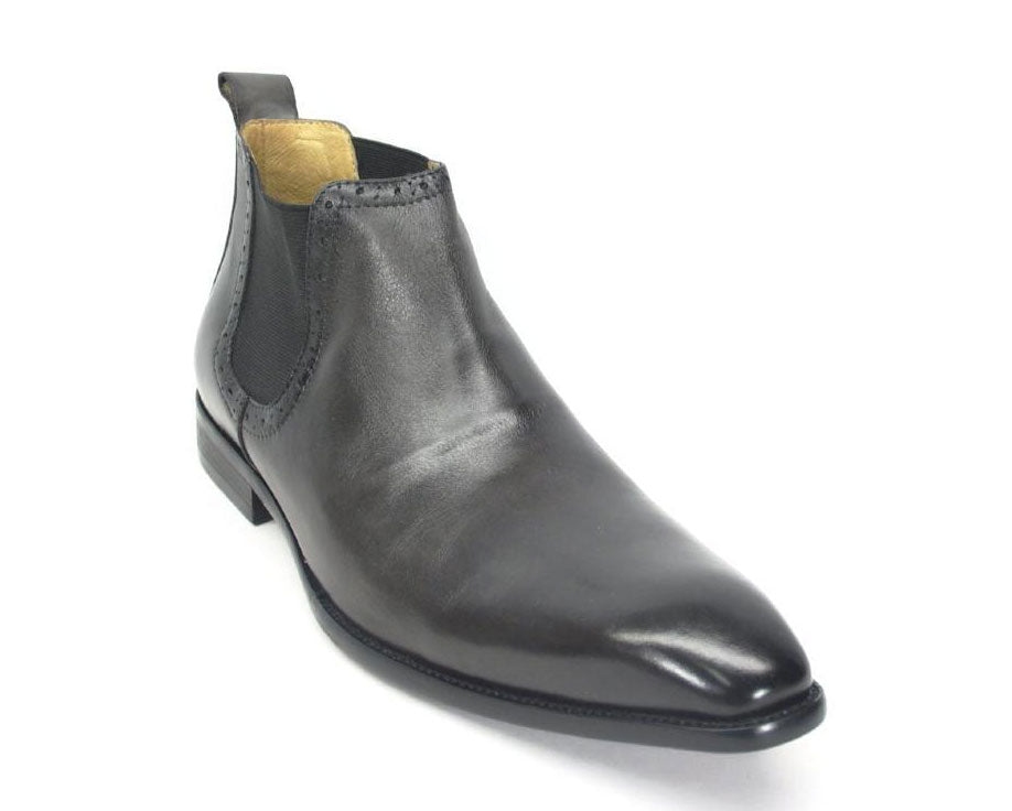 Carrucci Boot Calfskin Shoes - Charcoal