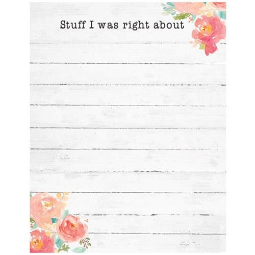 Stuff I Was Right About Mini Notepad (Pack of 4)