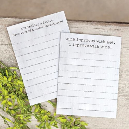 I Improve With Wine Mini Notepad (Pack of 4)