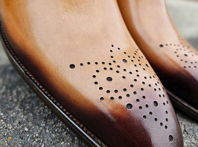 Carrucci Oxford Calfskin - Tan