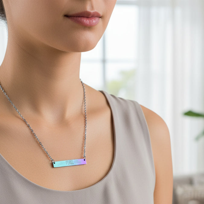 FEREL — Engraved Bar Necklace (Cat Love Edition)