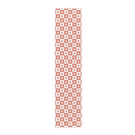 Red & White Paws Table Runner (Cotton, Poly)